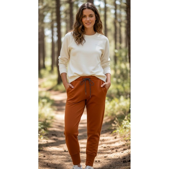 Columbia‎ Lodge Knit Jogger Pants Womens M Rust Comfy Athleisure Gorpcore Sporty - Picture 8 of 8